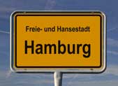 Schild mit der Inschrift Hamburg